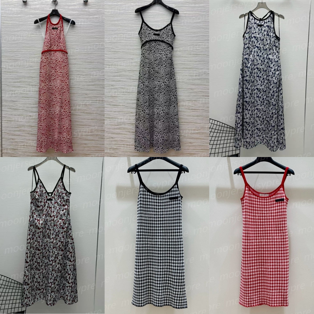 (go off picture not the description) 10A Premium Designer Tank Top Women&#039;s Long Dress with Embroidery Elegant Sets Summer Holiday Skirts