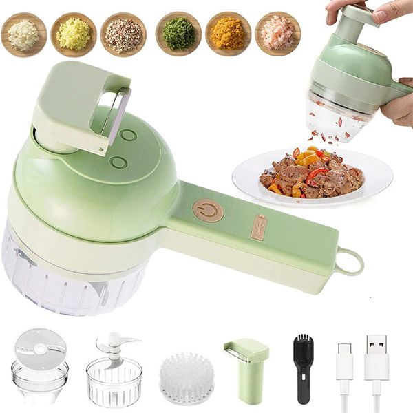 Fruit Tools Multifunctional Vegetable Cutter Electric Garlic Onion Crusher Slicer Portable Rechargeable Food Blender Kitchen Cooking Gadgets