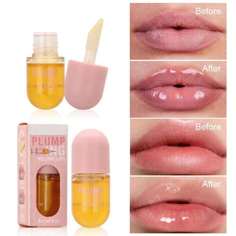 Plumper Oil Instantly Plumps Lips Increasing Elasticity Long-lasting Moisturize Gloss Saturation Beauty Makeup Lip Care free shipping