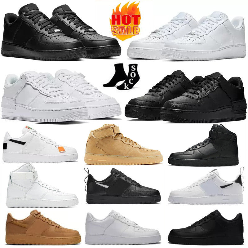 Shoes Running Women Men platform airforces 1 airforce Brand Flyline Classic og utility Sports Skateboarding Ones High Low Cut White Black