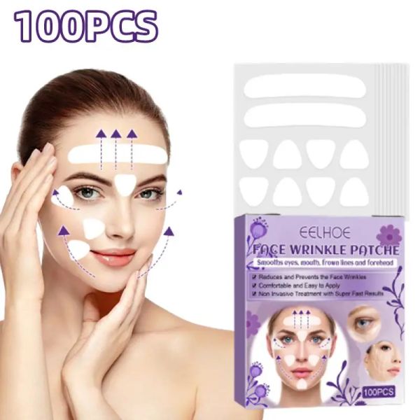100pcs Wrinkle Patches Anti Rimpel Pads Organic Wrinkle Removal Face Mask Forehead Neck Eye Patch Skin Care Mask Korean Cosmetic