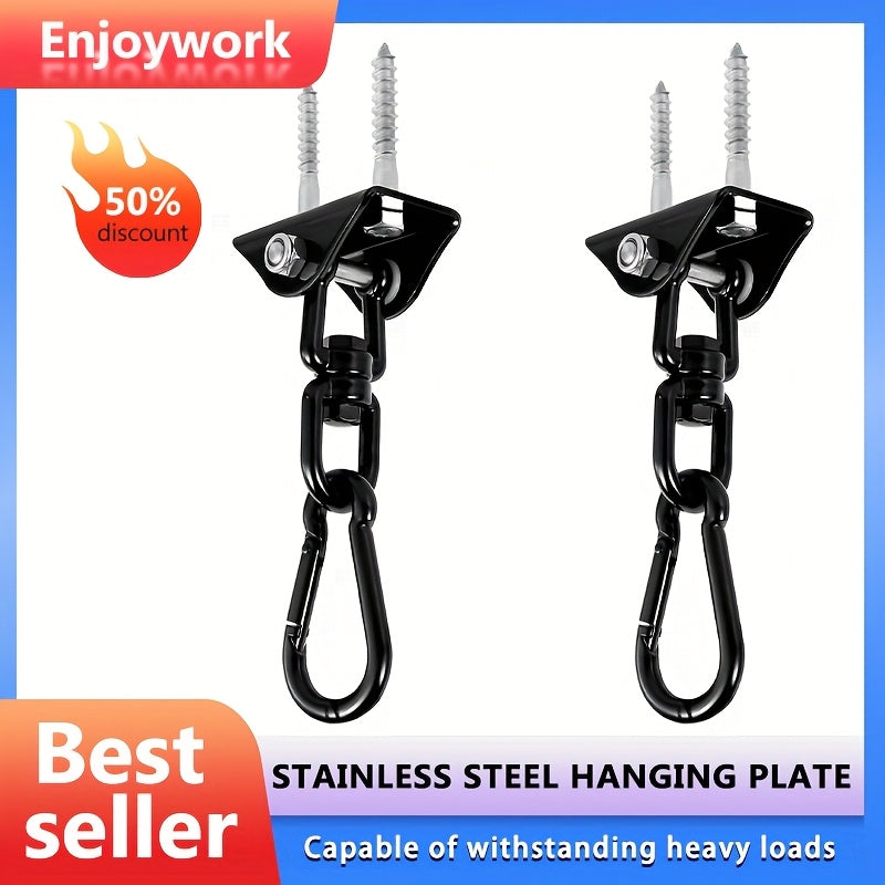 TEMU 2pcs Swing Hangers Heavy Duty Swing Hook 304 Stainless Steel Swing Hardware Swing Hook Multipurpose Swing Hangers For Yoga Swing Hammock Chair