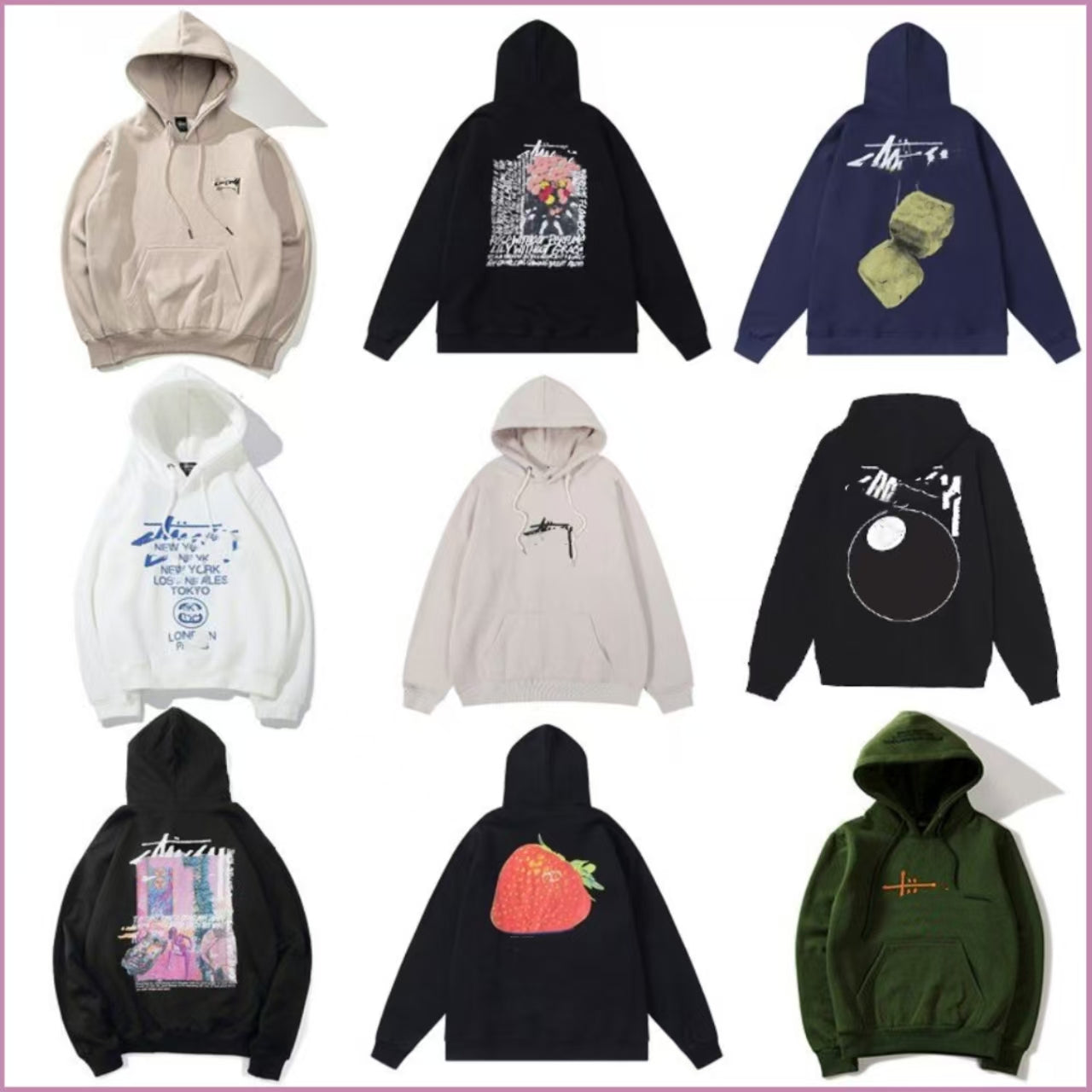 2025 designer hoodie hoodie Slack and loose luxury men women hoodie pink purple Young Thug tracksuit web jacket Sweatshirt High quality Pink Graphic