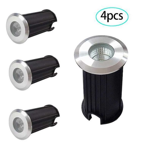 4 Pcs LED Underground Light 1W 3W 5W IP67 Outdoor Waterproof Ground Garden Path Floor Buried Yard Spot Landscape 85-265V DC12V CL240813