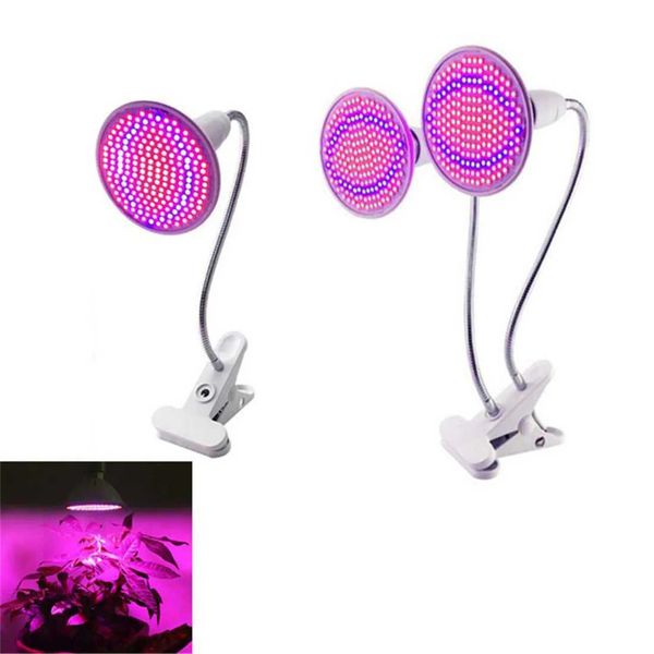 1-2 Heads 6W 15W 20W LED Grow Light E27 Phyto Lamp for Plants Moveable Plant Clip Lamp for Seeds Flower Fitolamp Growing Tent X250205