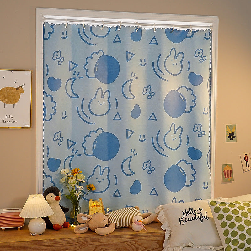 YL-37085 digital printed fabric shower curtain waterproof thick bathroom partition curtain with hooks