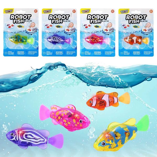Baby Shower Luminous Induction Electric Fish Playing in Water Toy Simulated Electronic Fish for Luminous SwimmingC250121