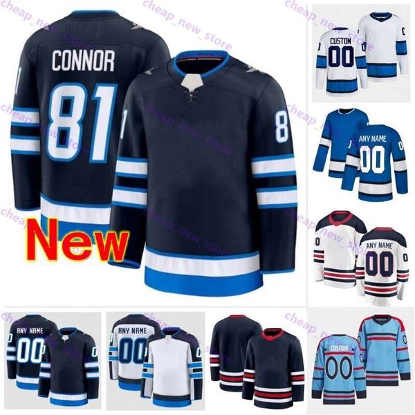 New Syles Custom Hockey Jerseys Nikolaj Ehlers Mark Scheifele Nate Schmidt Josh Morrissey Alex Iafallo Mason Appleton Adam Lowry Cole Perfet