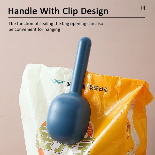 Rice Spoon Scoop Ice Grain Shovel Coffee Beans Flour Spoon Bag Clip Pet Cat Dog Food Scoop Measuring Home Kitchen Storage 241216