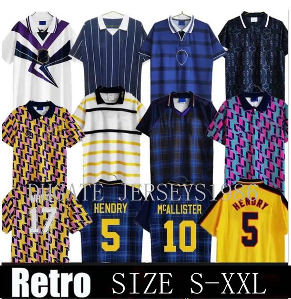 Scotland Retro Soccer Jerseys World Cup blue kits classic Vintage SCOTLAND Retro Football Shirt tops HENDRY LAMBERT equipment Home 88 89 91