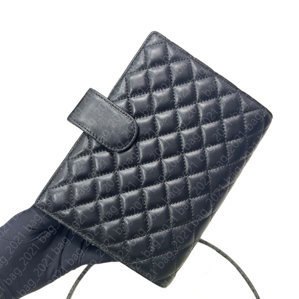 Channel Agenda Notebook Caviar Leather Large Small Agenda Cover Letter Credit Card Wallet Designer Womens Waterproof Planner Working Meeting