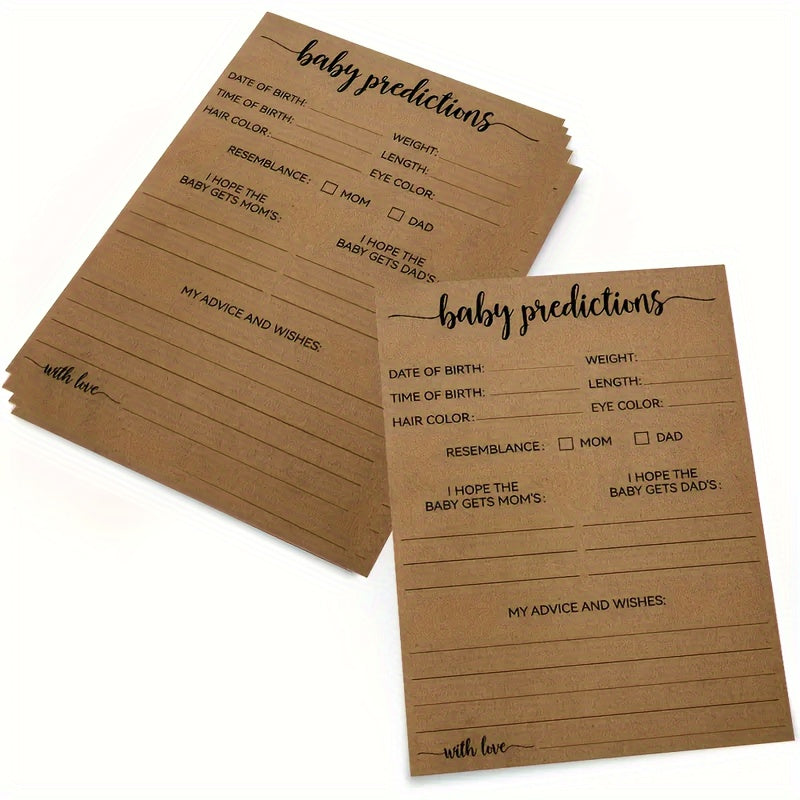 TEMU 50pcs 4x6inch Baby Predictions And Advice Cards For Baby Shower Games And Activity, Fun Baby Shower Favors Easter Gift