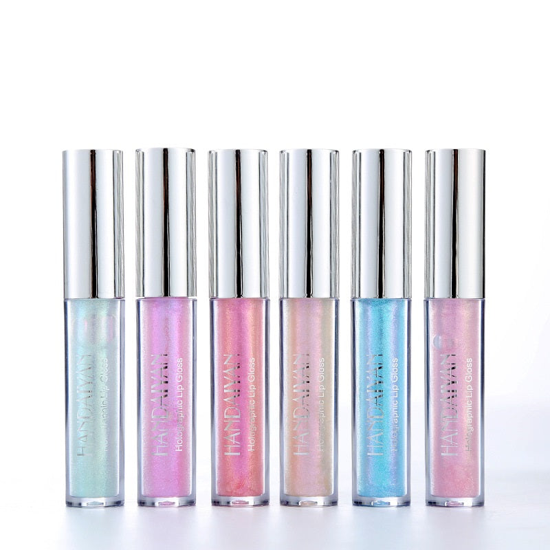 Lip Gloss Waterproof Glitter Liquid Lipstick Crystal Glow Laser Holographic Lips Tint Shiny Pigment