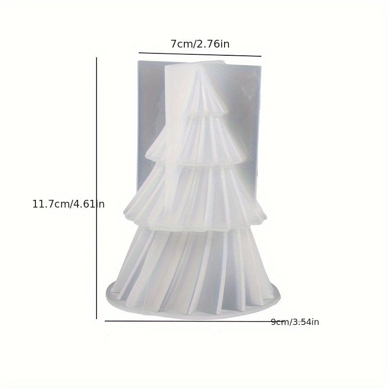 TEMU 1 Set Silicone Christmas Tree Candle Mold - , Wax, Soap, Concrete, Clay, Resin Crafting - Festive For Holiday Decorations, Activities - No Power