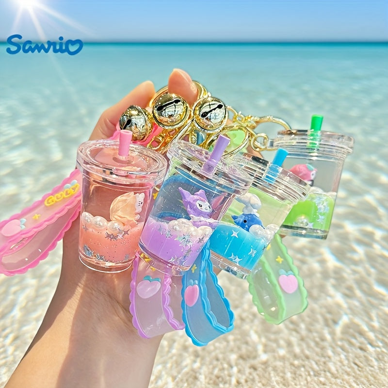 TEMU 4pcs Sport Style Keychain, Cute Milk Tea Cup Keychain, Backpack Pendant, Car Key Pendant, Exquisite Small Gifts For Women, Christmas And