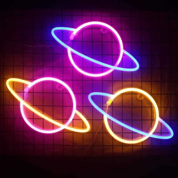 Planet Bar neon lights party wall mounted LED for Christmas shop window art wall decoration neon lights USB lights or battery powered M25011