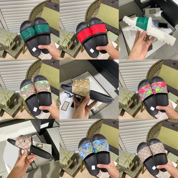 designer slippers Women&#039;s fashion multi-color waterproof Slipper Non-slip Slippers Canvas Designer Sandals Pair Print Size 35-44 with b