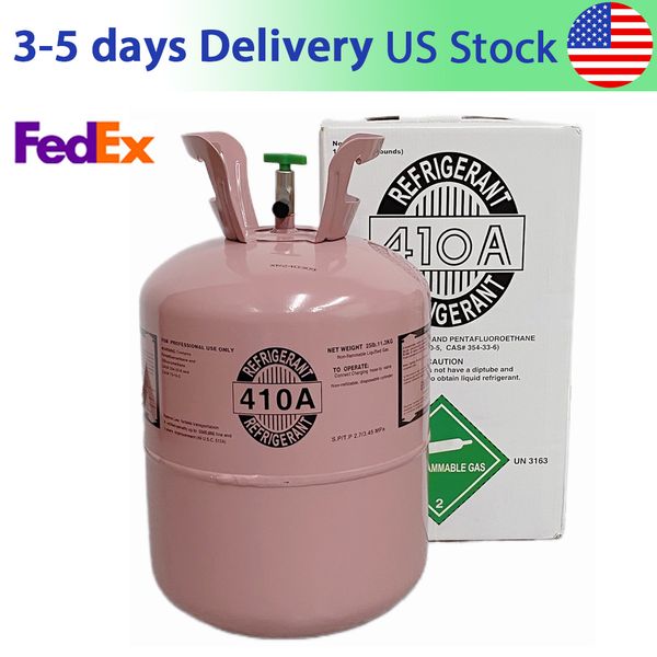 (In Stock) Steel Cylinder Packaging R410A Freon Tank Cylinder Refrigerant for Air Conditioners 25LB