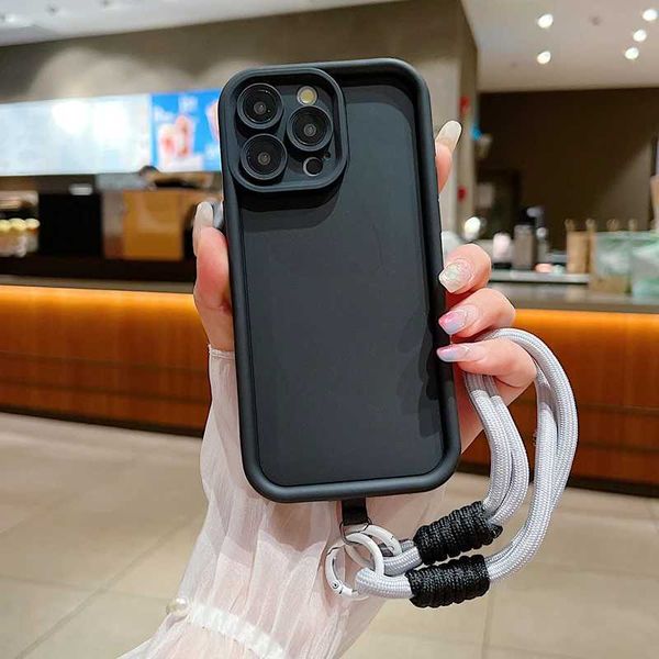 Phone Case Luxury matte soft drawstring phone case suitable for iPhone 15 14 13 12 11 16 Pro Max X XS Max XR 7 8 Plus with shock-absorbing c