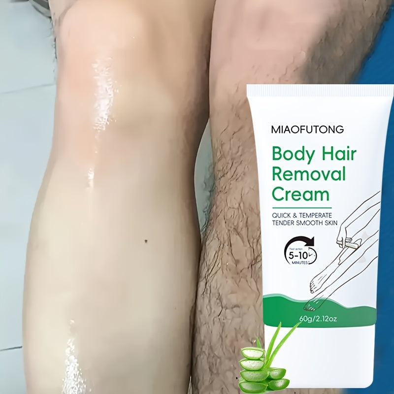 TEMU 2pcs Hair Removal Cream Set, Including 60g Hair Removal Cream And 20ml Soothing Liquid, Quick Hair Removal Cream, Body Fluids, Leg, Hand, And
