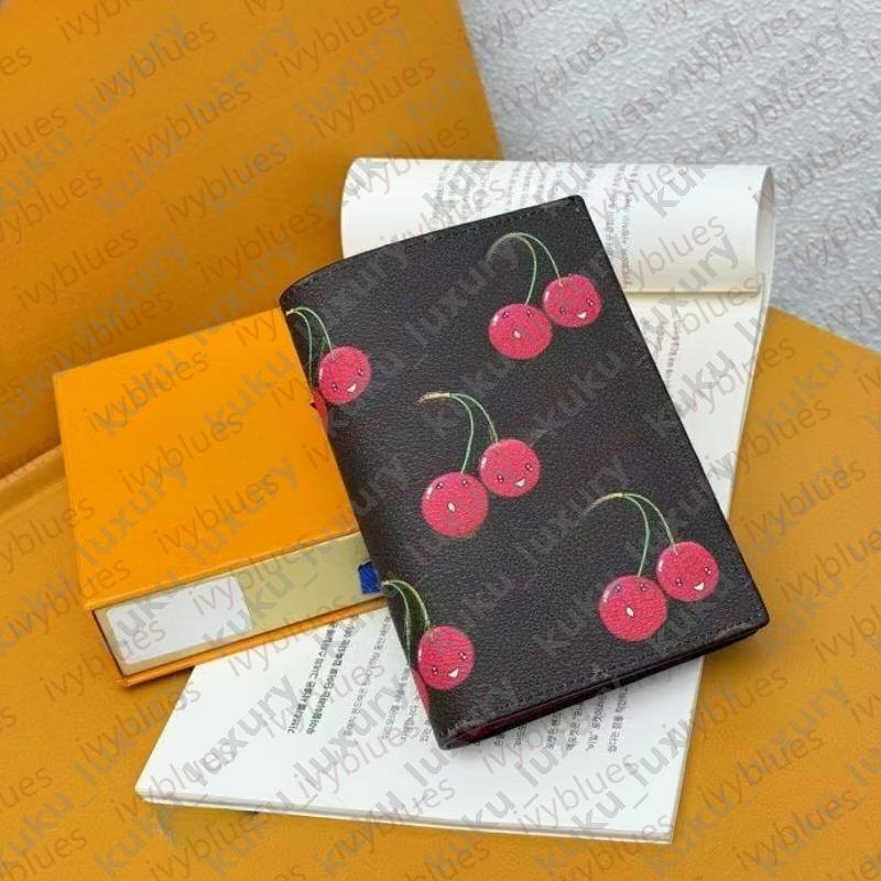 Luxury Cherry Wallet Designer Multi-function Credit Wallet Passport Holder Cardholder Male And Female ID Card Protective Case Card Holders Designer