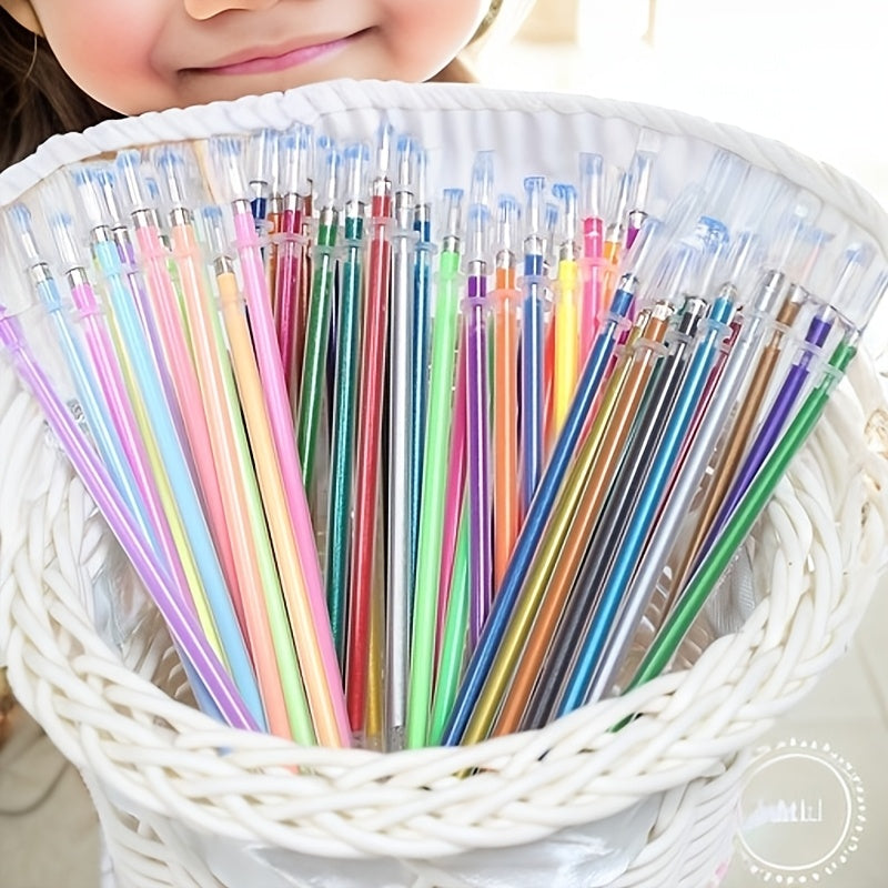 TEMU 24pcs Fluorescent Watercolor Pens, Colorful Colors, Refills, Steel Structure, Medium , Home And School Paintings, And Making ' Gifts