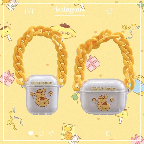 ddmygifts Colorful bracelet pudding dog suitable for Pro 1-2-3 generation Bluetooth wireless headphone cover transparent case A