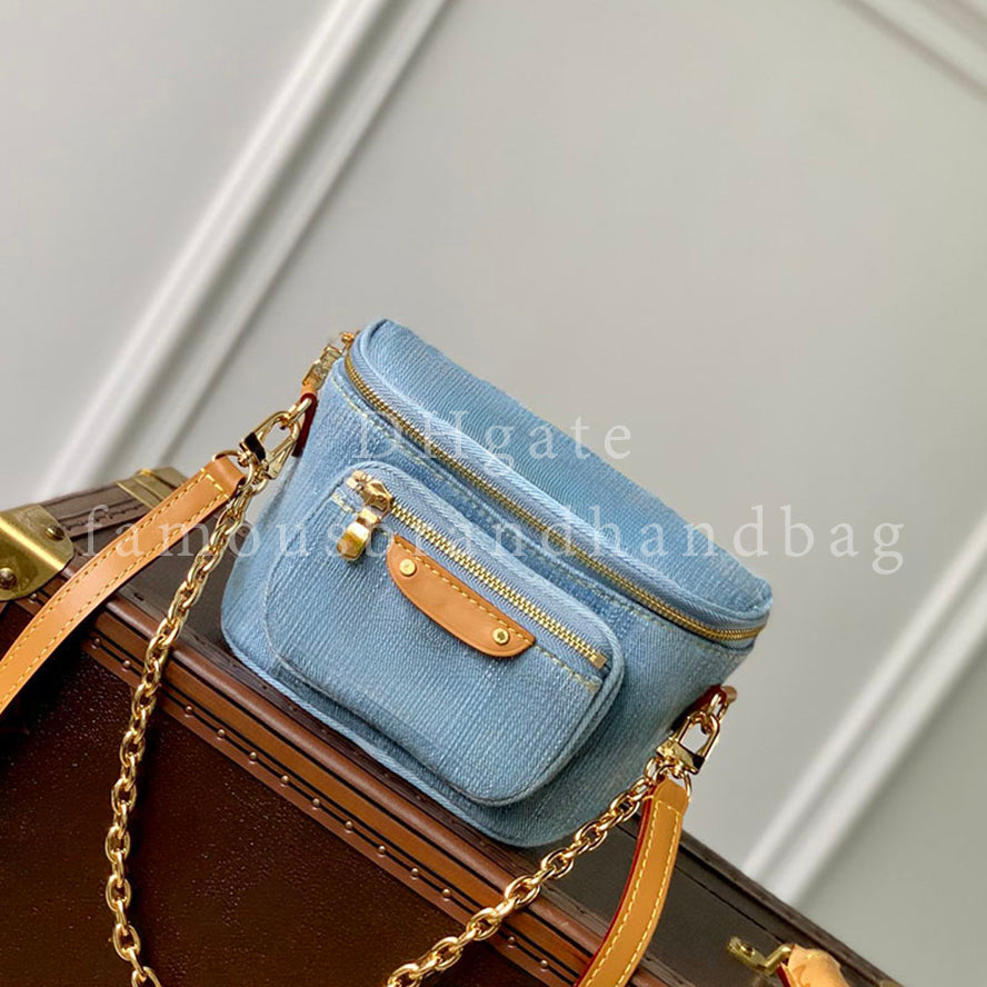 Exact Mirror Quality Designer Belt Bag Denim Mini Bumbag Women&#039;s Crossbody Bag Designer Shoulder Bag With Gift Box LB06A2