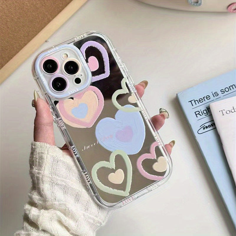 TEMU Ins Fashion Design Mirror Puff Soft Case Compatible with Samsung Galaxy Models A36, A16, A56, A13, A05, A26, A21S, A15, A05S, A03S, A14, A22,