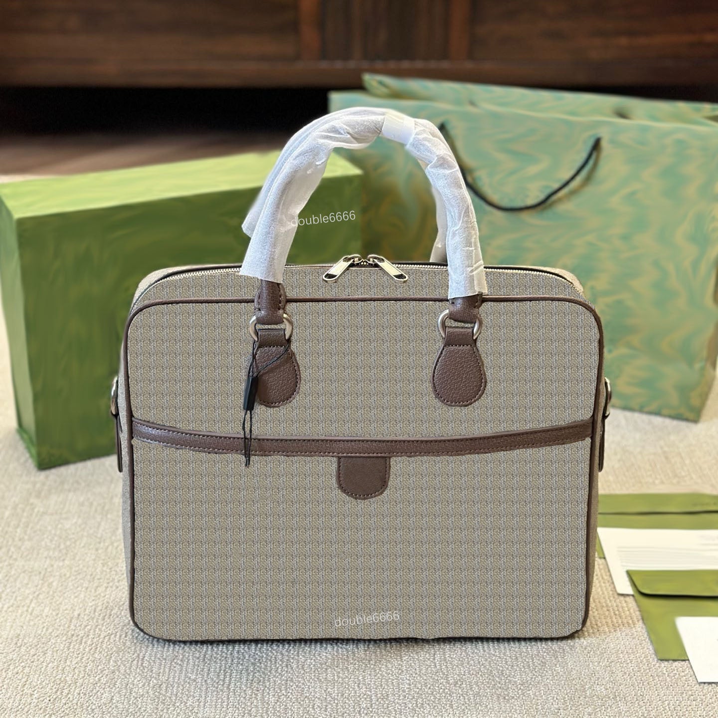 Designer Briefcase man bags luxury business handbag Laptop bag notebook bag computer handbags formal Shoulder Classic Retro Postman Bag messenger ba