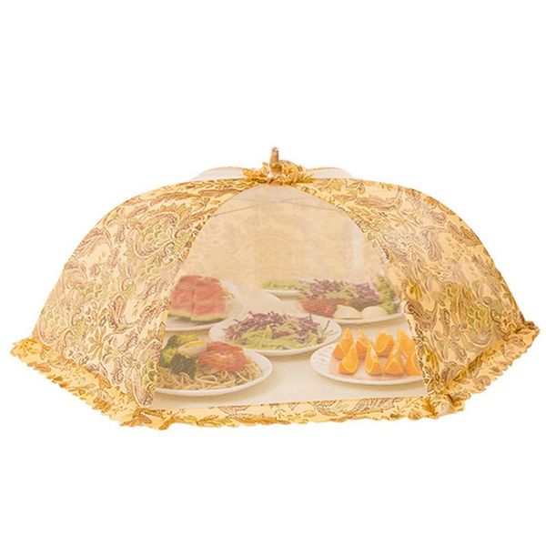 Breathable Dustproof Umbrella Shape Lace Fabric Food Net Anti Mosquito Kitchen Gadgets Food Cover Table Cover Food Lid