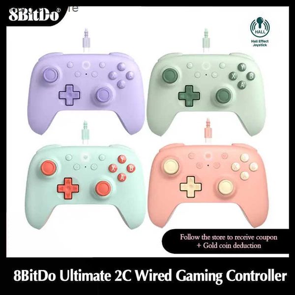 Game Controllers Joysticks 8BitDo Ultimate 2C Wired GamepadUSB Gaming Controller with Hall Effect Joystick for PC Windows 10 11 Android and