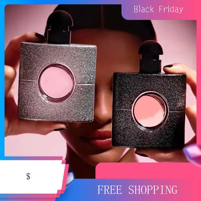 5A Women Perfume Cologne 90ml Incense Perfumes eau de parfum over red glitter floral shock Women&#039;s Black Opium Parfume Fashion brand