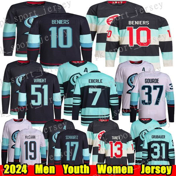 #10 Matty Beniers Reverse Retro hockey jersey #22 Oliver Bjorkstrand Brandon Montour Eberle Yanni Gourde Jared McCann Dunn Shane Wright Phil