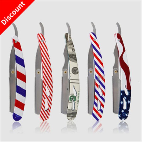 Razors Blades Colourful Professional Manual Shaver Straight Edge Stainless Steel Sharp Barber Razor Folding Shaving Beard Cutter Wholesale 2