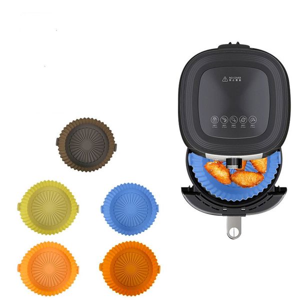 Air Fryer Silicone Pad Microwave Baking Tray Pizza Grill Pan Silicones Mat Reusable Air Fryers Liner Pot Airfryer Accessories