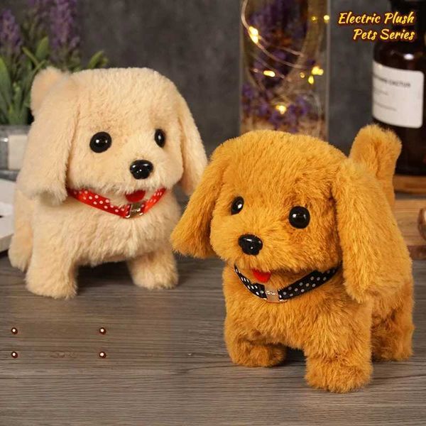 Electronic simulation pet dog toy walking interactive dog plush doll toy vibration automatic movement electric puppy gift W240821