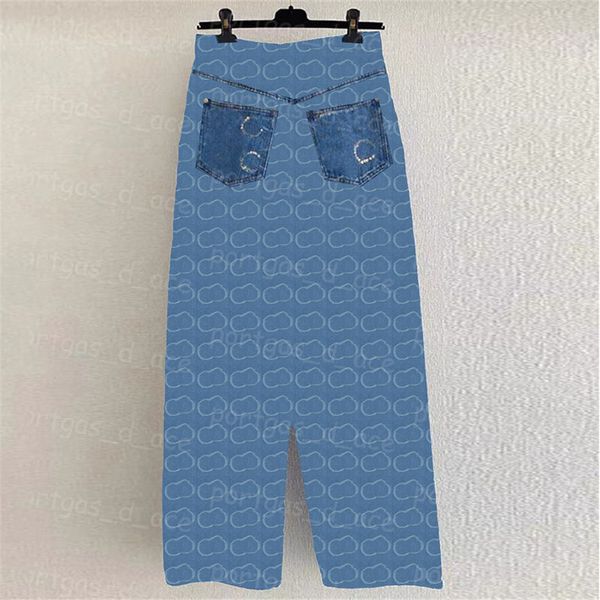 Letter Sequin Women Jeans Sequin Back Pocket Blue Black Denim Pants Luxury Casual Daily Jeans