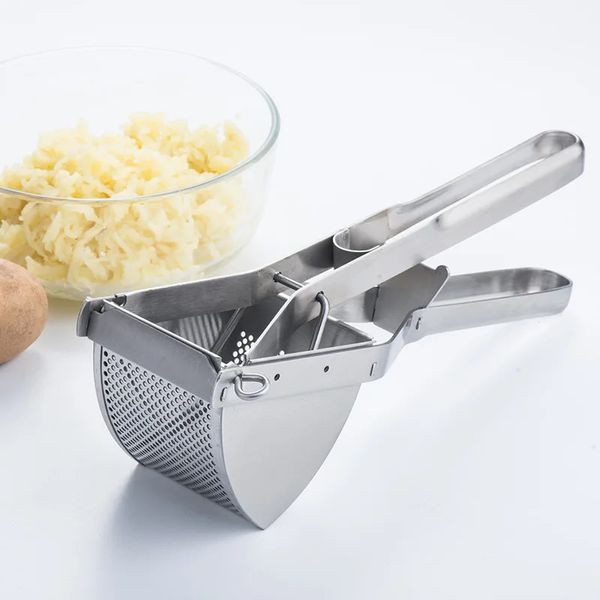 Stainless Steel Potato Masher Fruit and Lemon Vegetable Kitchen Squeezer Tool 240129