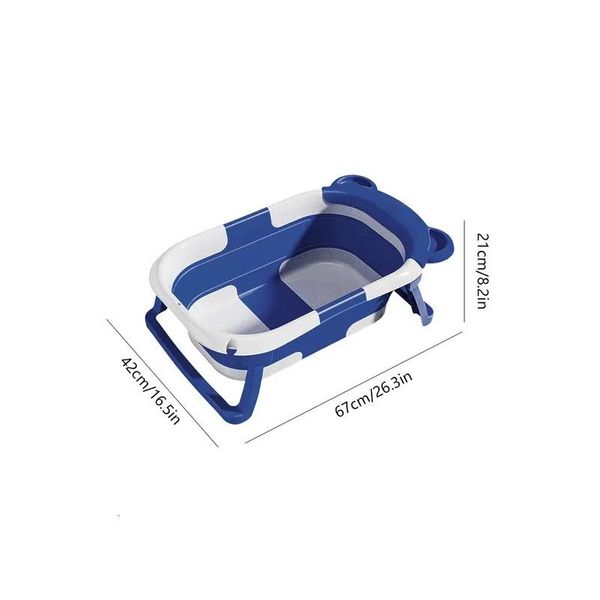 Baby Foldable Bath Tub with Temperature Sensing Non-Slip Cushion, Safe for Infants and Kids, Portable Shower Bathtub - 2024 dh5727163