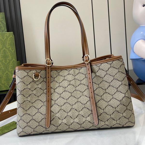 Designer bag stripe tote bag shopping handbags designer bag weekend shoulder bags classic letter printing large tote bag sac luxe top mirror