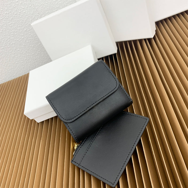 Fashion Wallets classic Card Holder Key Coin Purses Cowhide purse Luxurys Designer Womens Zipper Wallet Bag passport holders WalletsCredit metal log