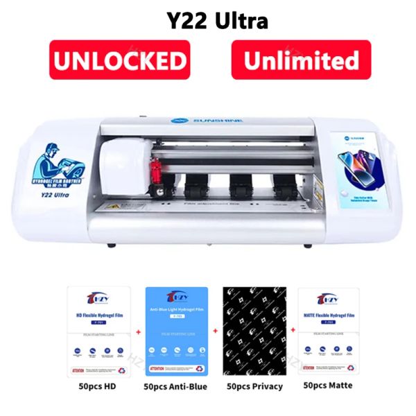 Sunshine Y22 Ultra Unlimited Cuts Hydrogel Film Cutting Machine DIY Phone Screen Protector Unlocked Cutter Precise Cutting