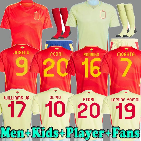 24 25 Spainish Soccer jerseys player fans Lamine Yamal Williams JR FOOTBALL Shirts 2024 2025 Espana camiseta de futbol FERRAN Carvajal men k