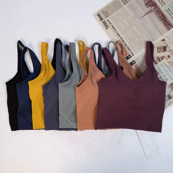 Nepoagym Passion Tank Sheld em forma de U Construído em top de colheita com estofamento removível Longe Sports Bra Yoga G Olzo