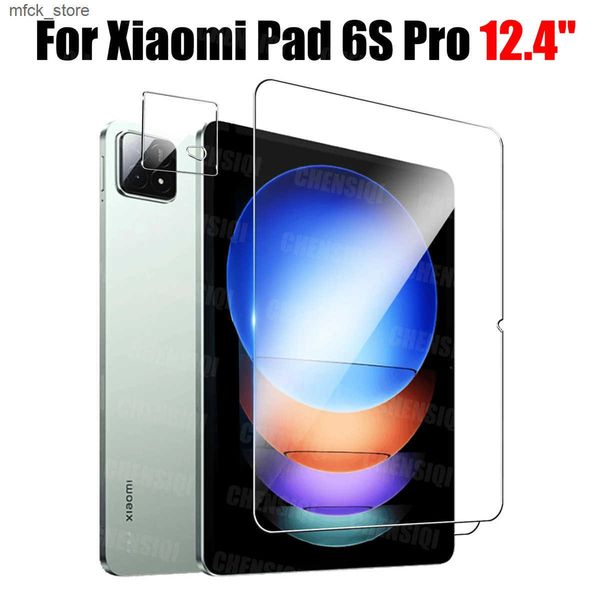 Tablet PC Screen Protectors Tempered Glass for Pad 6S Pro 12.4 2024 HD 9H Hardness Screen Protector Rear Camera Protector Anti Scratch Glass