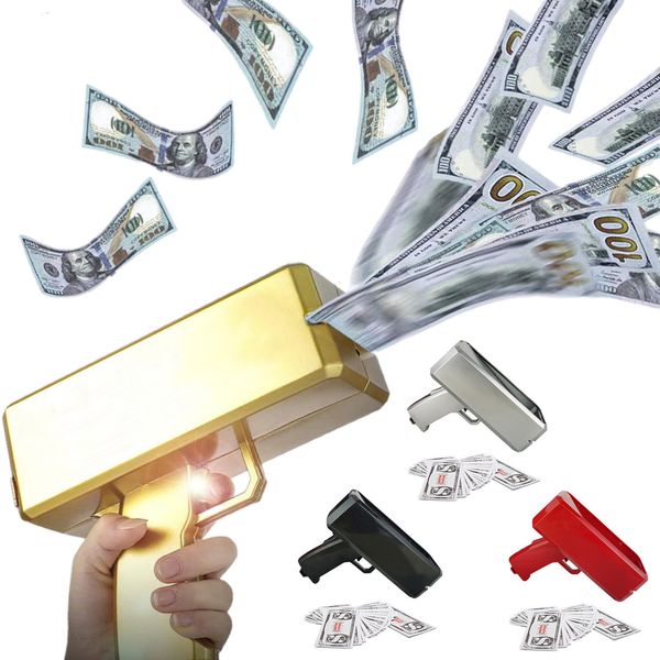 Novelty Games Shoot Money Gun Toy Party Banknote Shoot Pistol Paper Money Shooter Throwing Machine Funny Game Fashion Gift Party Supply Toys