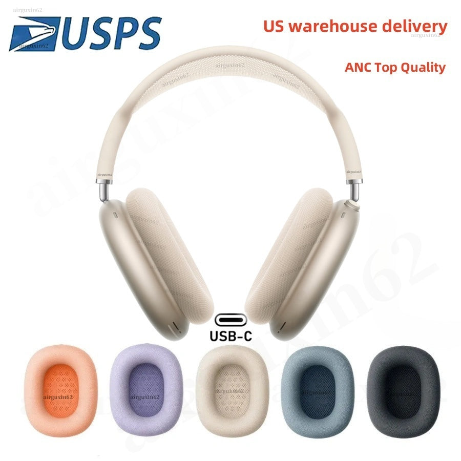 For airpods max 2 3 Headphone airpods pro max Wireless Earphone pods maxes ANC Top Quality airpodspro Max 2 Headphones Metal Earmuffs Smart Case