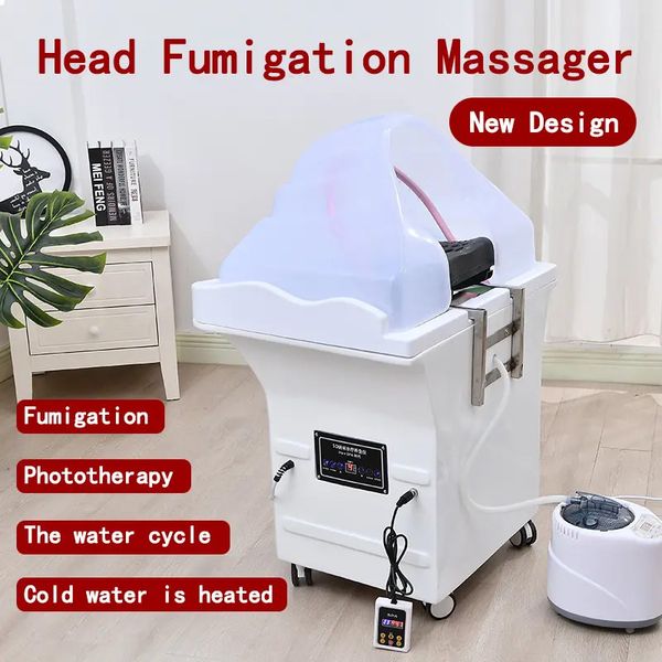 Professional Steamer Hair Washing Chair Modern Spa Head Water Therapy Thai Massage Shampoo Bed With Storage Cabinet Beauty Machine