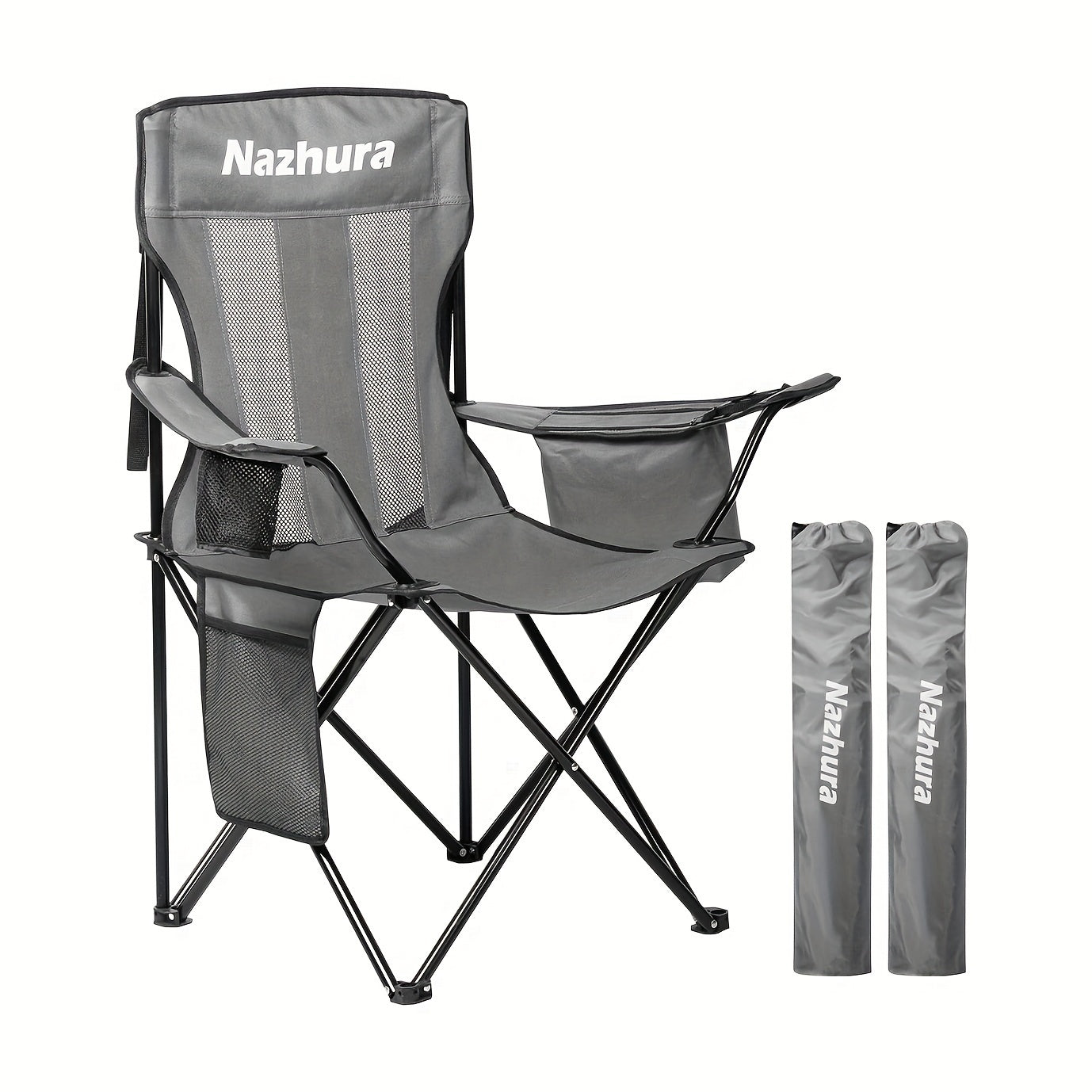 TEMU 2 Packs Of Outdoor Chairs With Mesh Backrest, Suitable For Fishing, Hunting And Camping, Outdoor Use Only
